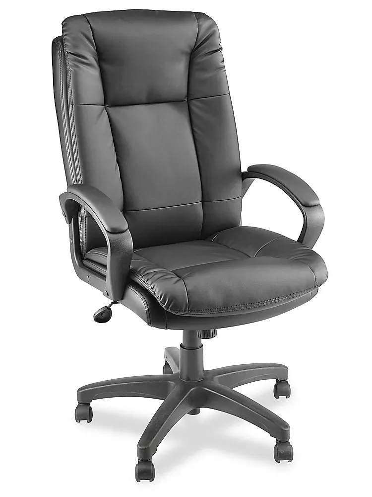 Savalo SOFCH012122B Office Conference Room Chair with 5 inch Foam Seating and Back Cushion, 5 Wheels, in Black