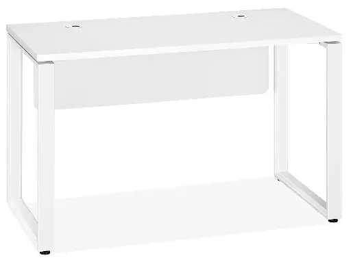 [SDTOD4824W] Savalo SDTOD4824W 48 inch Minimalist Modern Office Desk with 2 Cable Grommets, 30 inch Height, Steel Frame, in White