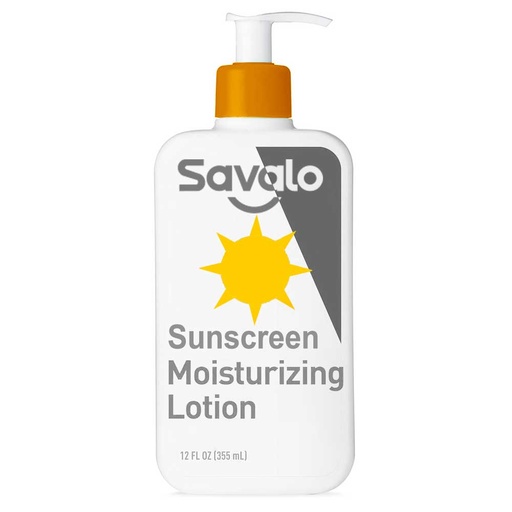 [SMSL12OZ] Savalo SMSL12OZ Push Dispensing Sunscreen Moisturizing Lotion, 12 oz